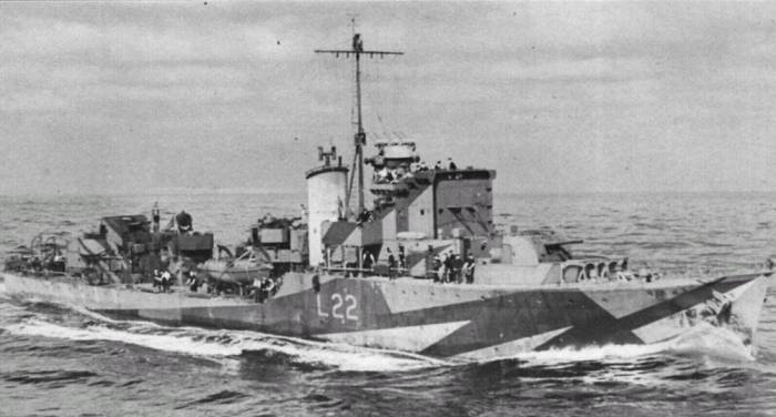 駆逐艦『アルデンハム(喪失：1944年12月14日・場所：Škrda沖・原因：触雷)』のご紹介