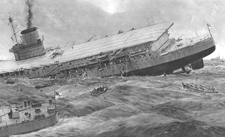 航空母艦『カレイジャス(喪失：1939年9月17日・場所：アイルランド沖・原因：ドイツ潜水艦「U29」の攻撃)』のご紹介
