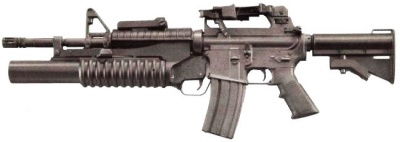 ランチャー『M203グレネードランチャーを搭載したコルトモデル727-5.56x45mm/40x46mm(M203 Grenade Launcher)』(アメリカ・設計/メーカー：コルト)のご紹介