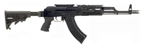 AKM-7.62x39mm(IO Inc SCOP0040スコープマウント、Vltor IModストック装備)のご紹介
