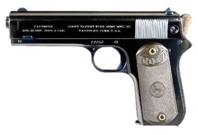 110位【コルト1903/1908ポケットハンマーレス】(Colt 1903 / 1908 Pocket Hammerless・生産数：71万丁・半自動拳銃・アメリカ)のご紹介