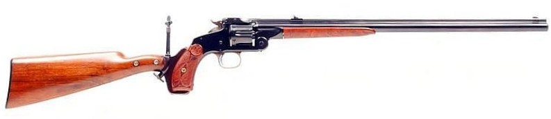 【S&W モデル320リボルビングライフル】(Smith & Wesson Model 320 Revolving Rifle・ライフル・1879～1887年・0.32・装弾数：6)のご紹介