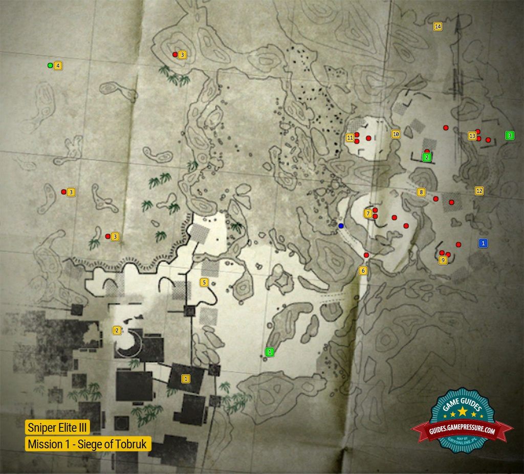 ミッション1：トブルク包囲戦 (Siege of Tobruk)マップのご紹介