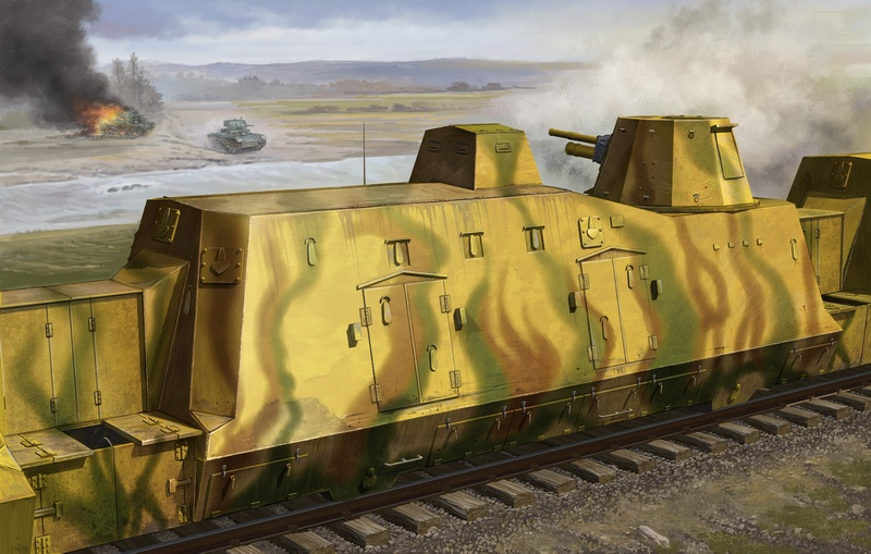 『ドイツ装甲列車編成 BP-42/砲車 (1/72・発売：2017年12月・ホビーボス(HOBBY BOSS)・ファイティングヴィークル)』のご紹介