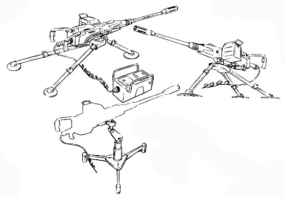 連邦軍 重機関銃 (Eガン) 機銃架