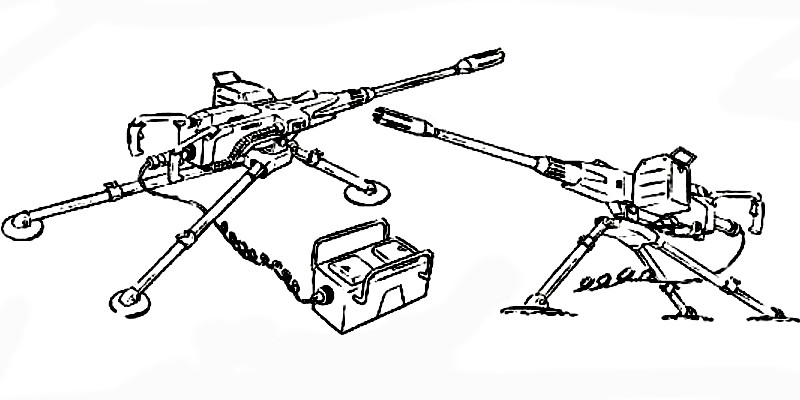 名作アニメ『太陽の牙ダグラム』に登場する分隊支援火器、大砲のご紹介