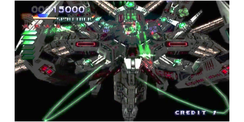名作シューティングゲーム「レイストーム：ステージ8面：ボス：最終中枢制御体 ユグドラシル」のご紹介