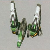 「艦隊防衛戦闘機ガイウス(ステージ：4・種類：上昇敵・乗員：1・耐久値：1・得点：300)」のご紹介