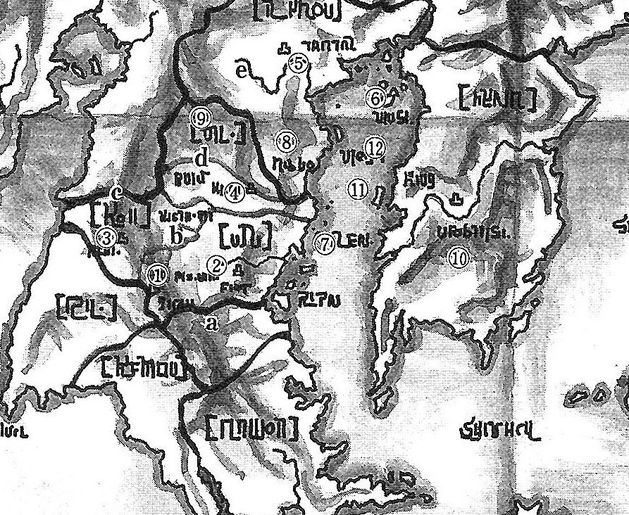 「バイストンウェルの地図:主要な都市の名や地名」のご紹介