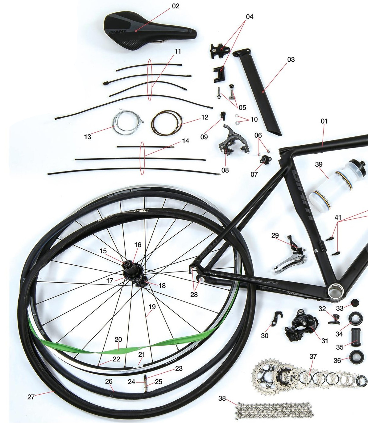 「ロードバイク/自転車（分解図）部品名称一覧」のご紹介