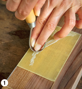 【1】アクリル板/木板にサンドペーパーを貼り表面を研磨
