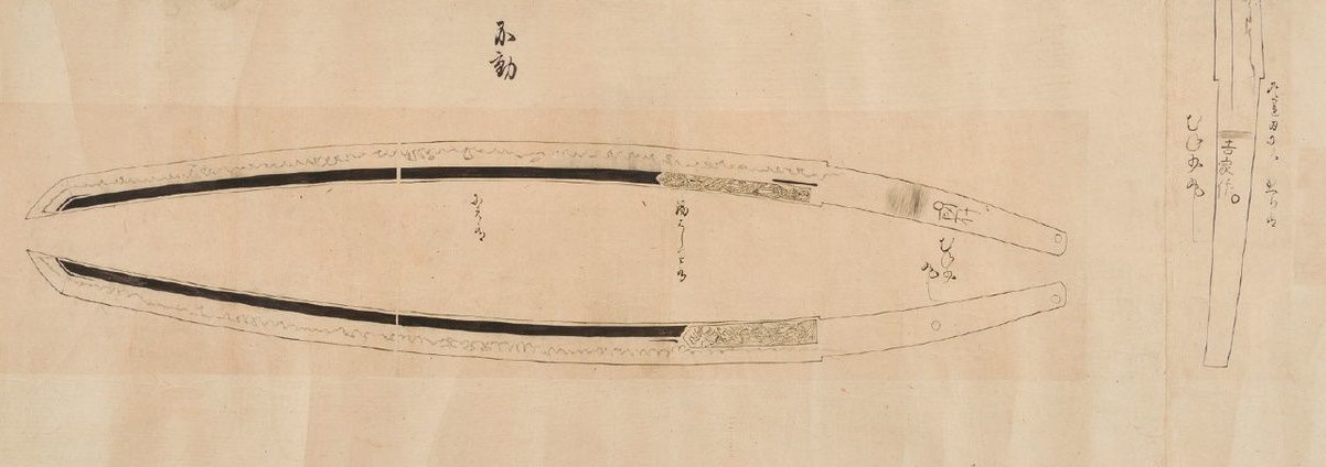 本阿弥家9代当主・光徳が秀吉収集の名刀の一部を筆写記録した「太閤御物刀絵図」。毛利本や石田本など5種類が伝わっています。名刀の大半は時の権力者に集中することになります。