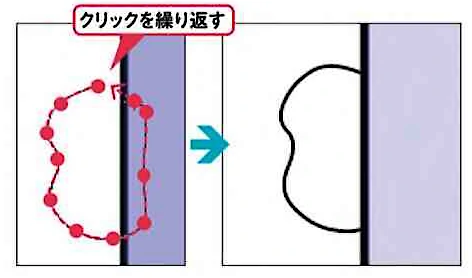 【2】線をつなげてフキダシを作成