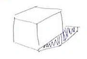 【1】立方体のラフを描く