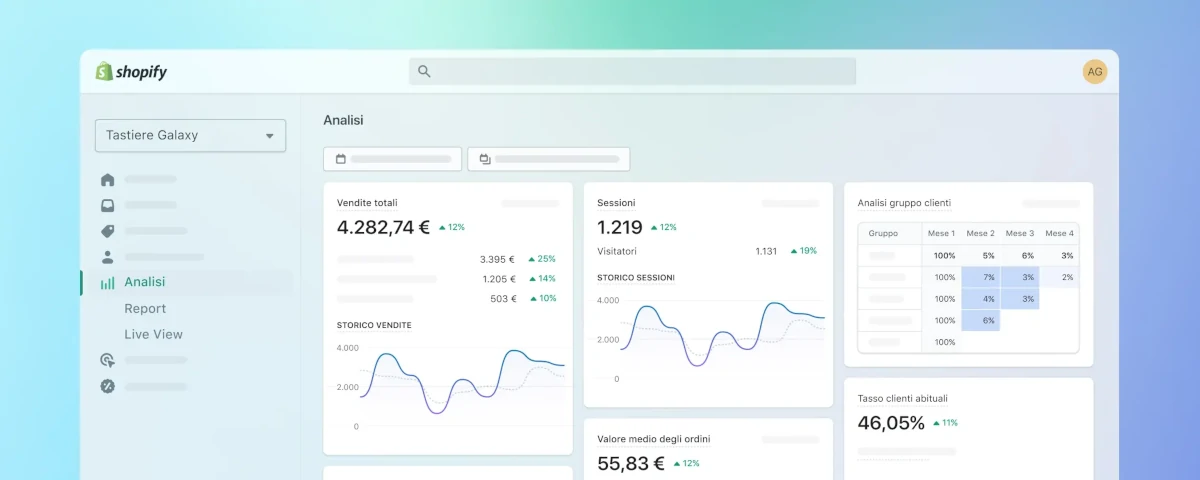 Shopifyの分析・レポート機能について