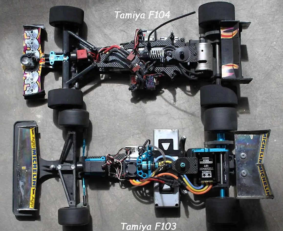 F103 / F104 リヤサスペンションのパーツ品番一覧と路面別セッティング例