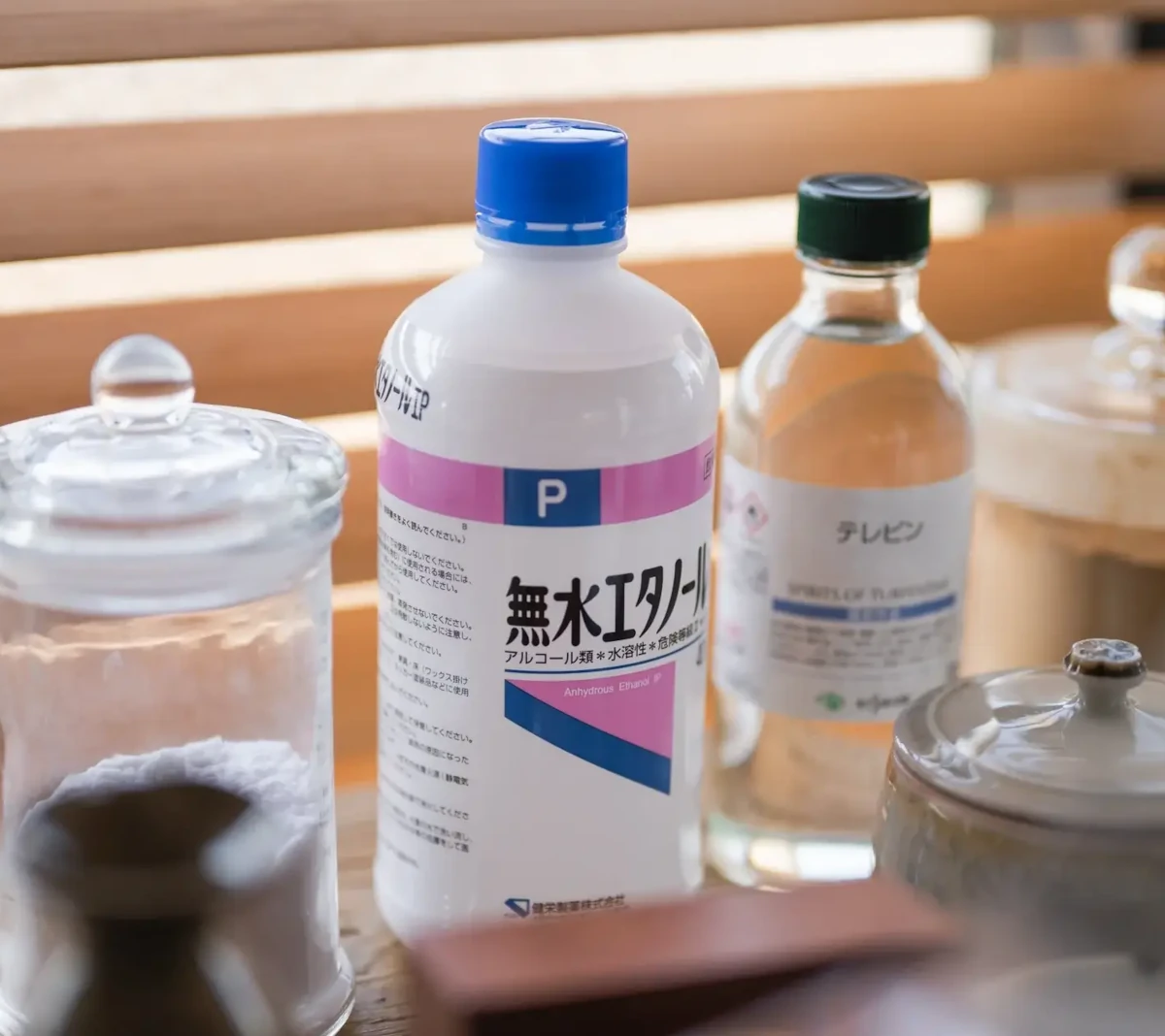 消毒用エタノール（約76.9〜81.4%）を、無水エタノールの代わりに脱脂用として使えるか？