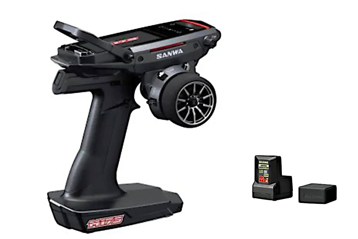 サンワ AMプロポ マシーン A、送信機、受信機、サーボ 2個セット、旧車に ☆当時物 希少 サンワ マシーンA プロポ CHAMP サーボ 受信機 セット