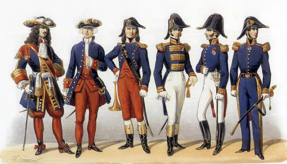 フランス軍の軍服を構成した三要素の詳細解説― 長い上着（ジュストコール）／ベスト／下衣 ―